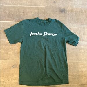 Inaka Power Dark Green Tee with White Logo